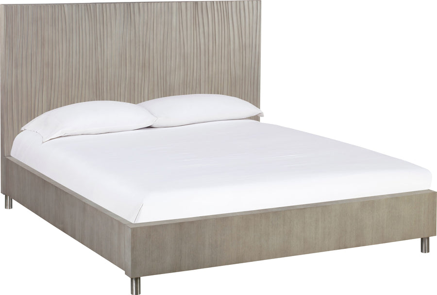 Mercer Wave-Patterned Bed in Misty Grey - View 5