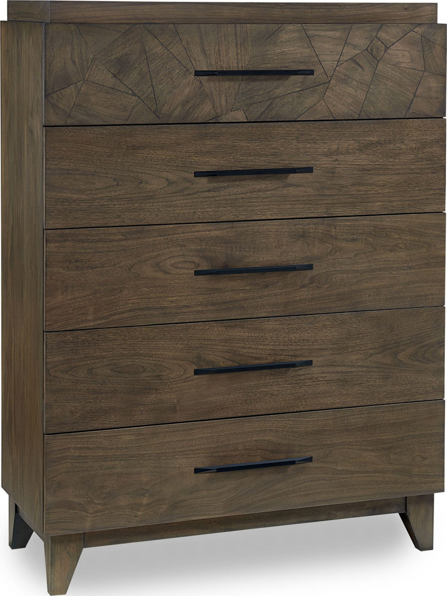 Brooks Five-Drawer Chest in Wild Oats Brown - View 4