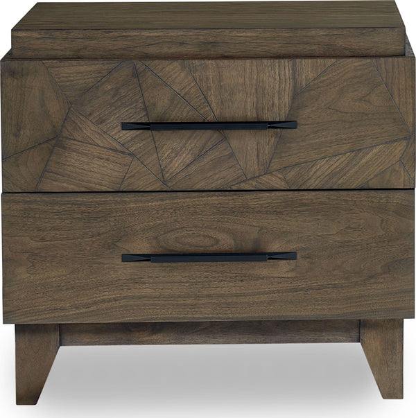 Brooks Two-Drawer Nightstand in Wild Oats Brown
