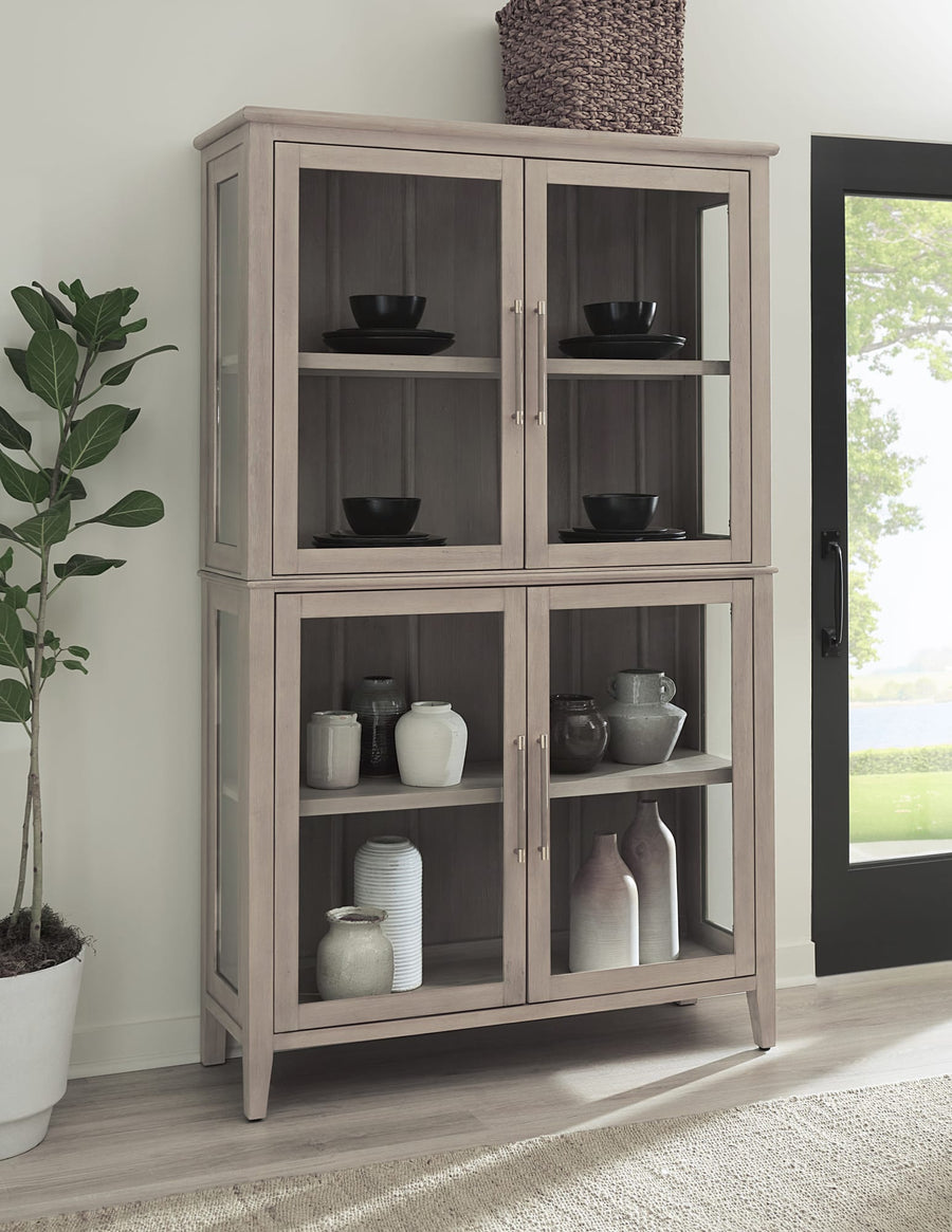 Carrington Four Door Shiplap Curio in Chai