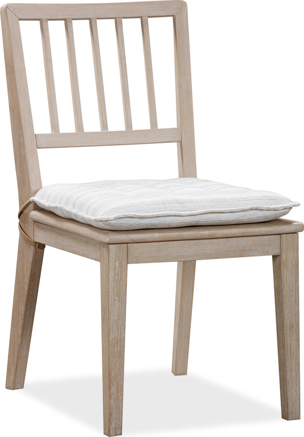 Carrington Wood Dining Chair with Detachable Cushion in Chai and Oat