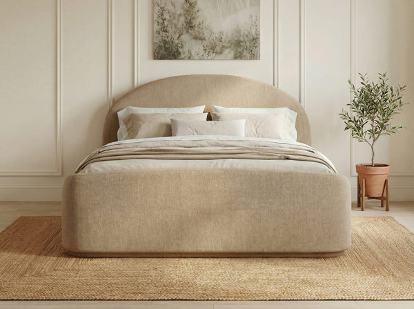 Colton Upholstered Queen Bed - Sourdough alternate view