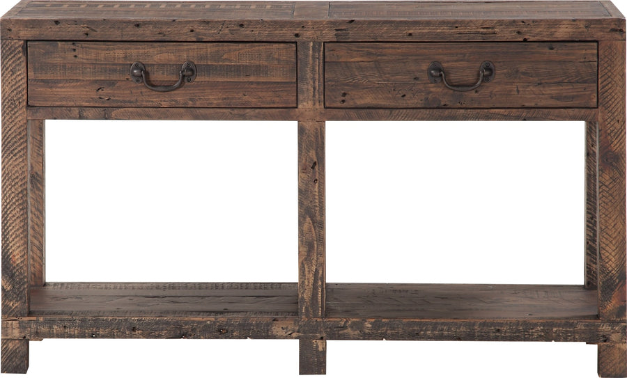 Charleston Reclaimed Wood Console Table in Smoky Taupe - View 4