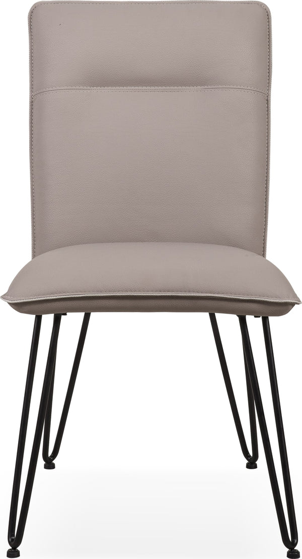 Demi Hairpin Leg Modern Dining Chair in Taupe alternate view