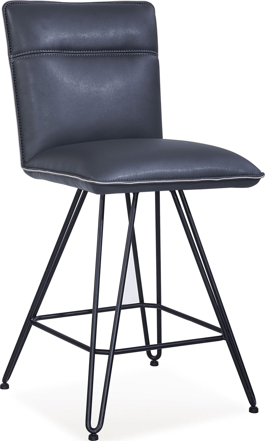 Demi Hairpin Leg Swivel Counter Stool in Cobalt - View 2