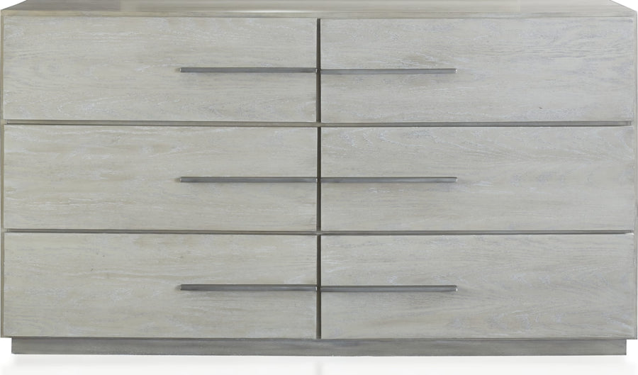 Driftwood Six Drawer Dresser in Cotton Grey - View 5