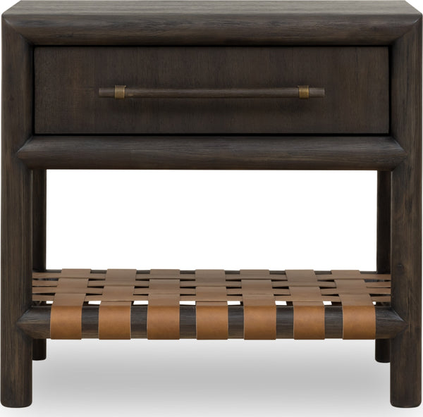 Dorchester One Drawer USB-charging Nightstand in Basalt Grey