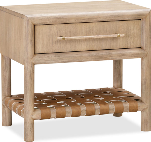 Dorchester One Drawer USB-charging Nightstand in Granola alternate view