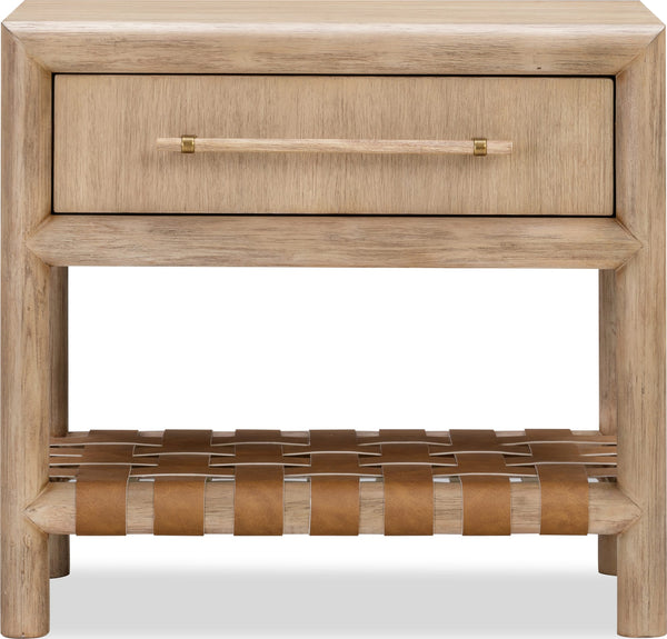 Dorchester One Drawer USB-charging Nightstand in Granola