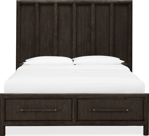 Dorchester Wooden Two Drawer Storage Bed in Basalt Grey