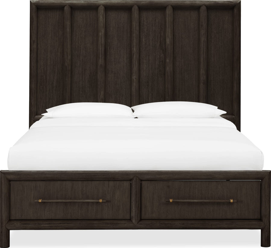 Dorchester Wooden Two Drawer Storage Bed in Basalt Grey - View 3