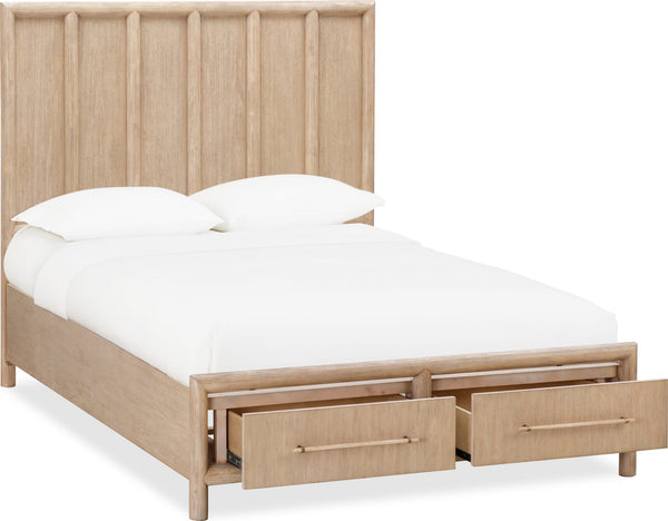 Dorchester Wooden Two Drawer Storage Bed in Granola