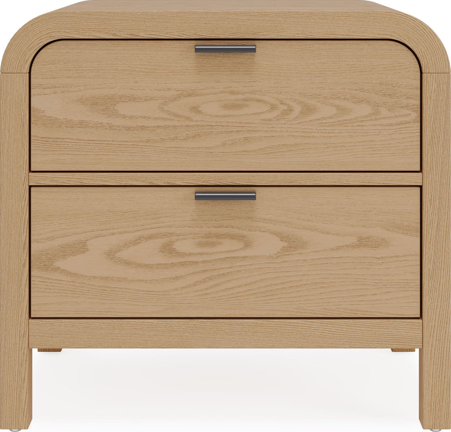 Davenport 2-Drw Nightstand W/USB - Timber - View 3
