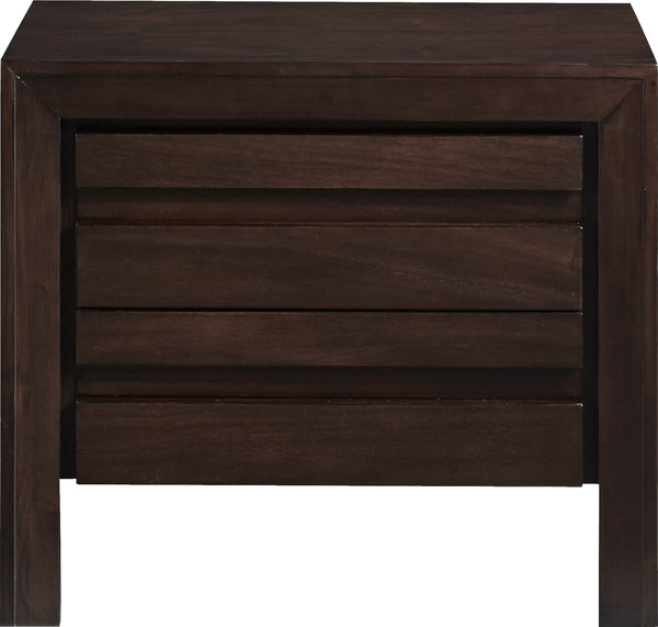 Ellington Charging Station Nightstand in Chocolate Brown