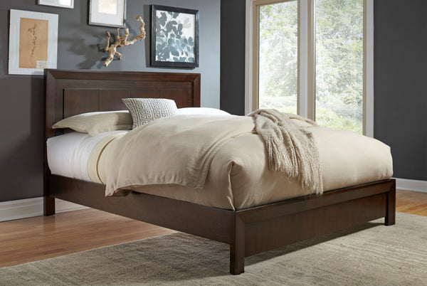 Ellington Wood Platform Bed in Chocolate Brown alternate view