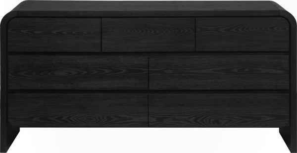 Easton Seven Drawer Dresser in Jet Black Ash