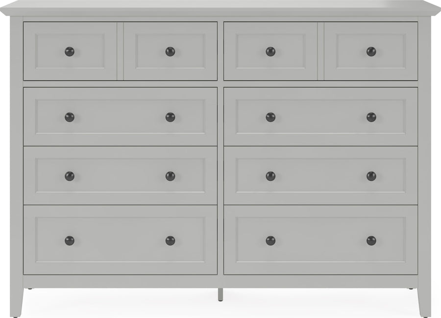 Halston Eight Drawer Dresser in Elephant Gray - View 3