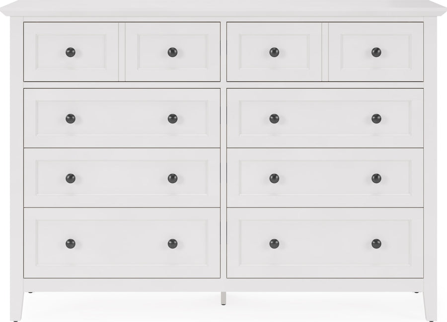 Halston Eight Drawer Dresser in Snowfall White - View 3