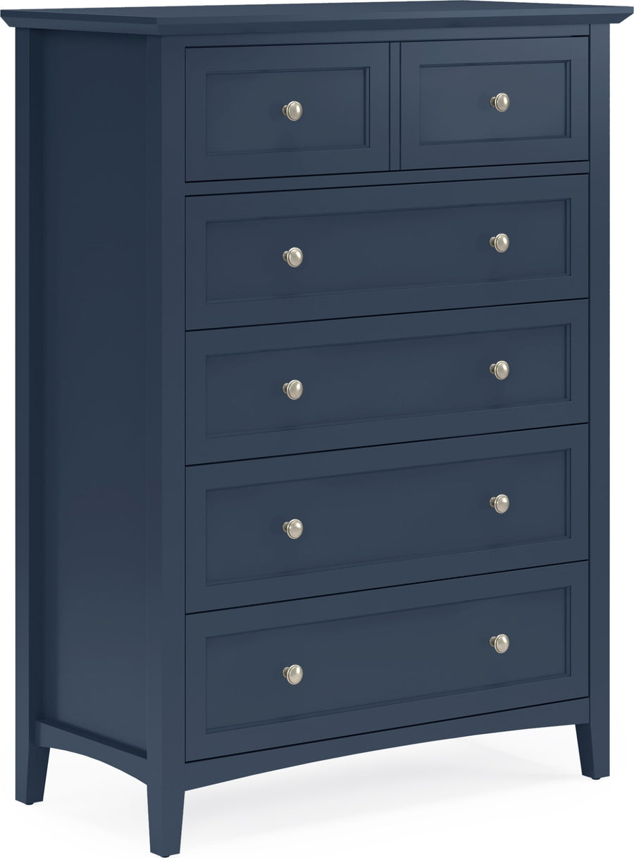 Halston Five Drawer Chest in Blueberry - View 3