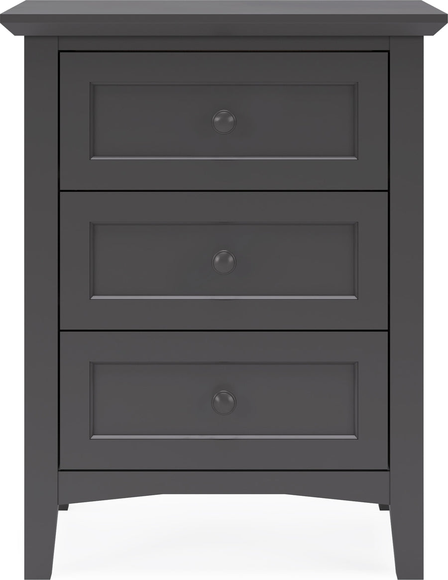 Halston Three Drawer Nightstand in Raven Black - View 3