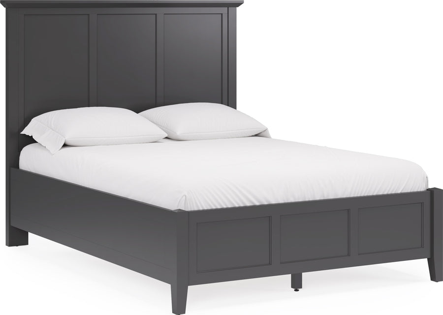 Halston Three Panel Bed in Raven Black - View 5