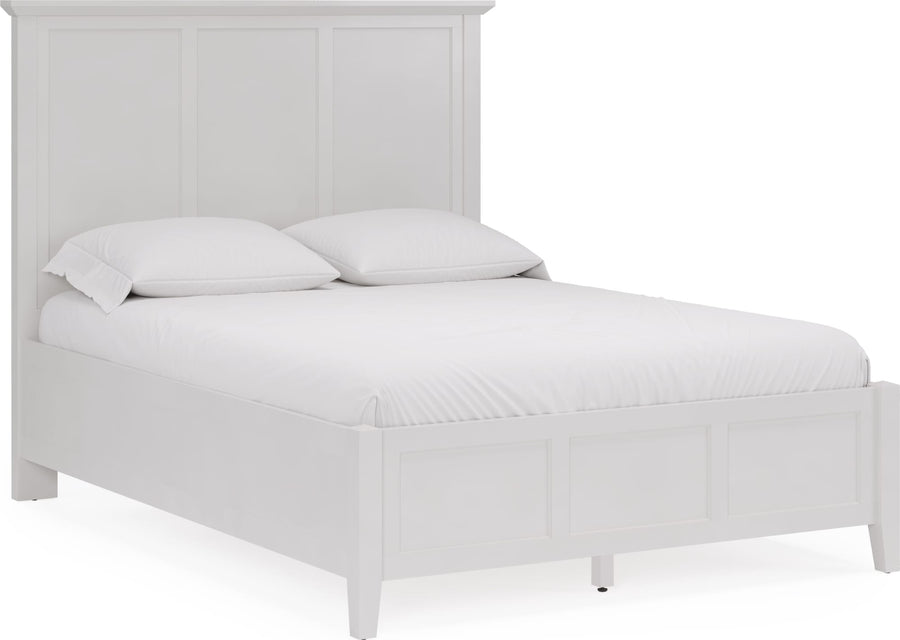Halston Three Panel Bed in Snowfall White - View 5