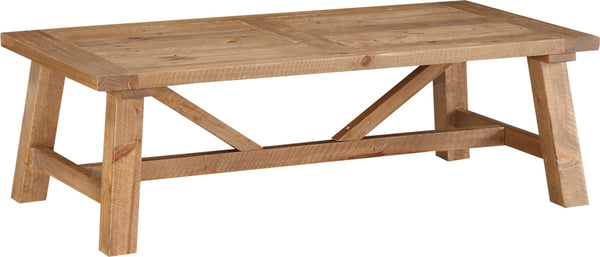 Hadley Reclaimed Wood Rectangular Coffee Table in Rustic Tawny - View 3