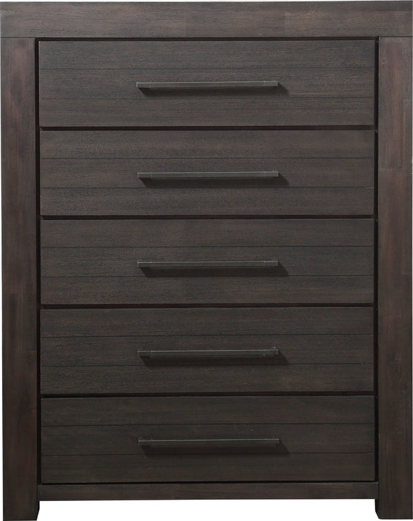 Hudson Five Drawer Chest in Basalt Grey - View 3