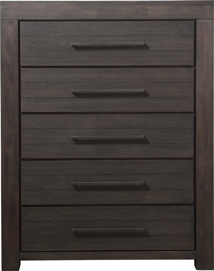 Hudson Five Drawer Chest in Basalt Grey - View 3