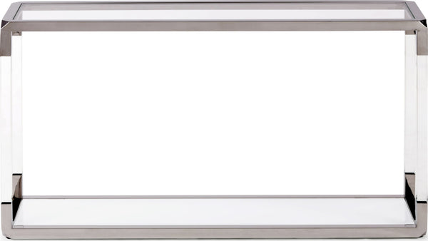 Jefferson Console Table in Acrylic/White Glass/PSS