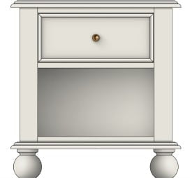Kingsley 1-Drawer Nightstand - Milkstone
