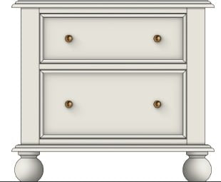 Kingsley 2-Drawer Nightstand - Milkstone
