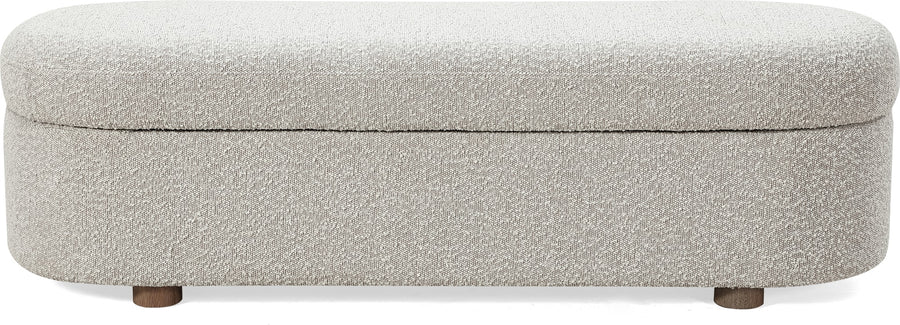 Kiki Upholstered Hinged Storage Bench in Cotton Ball Boucle (2026)