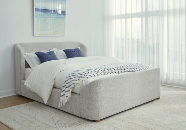 Kiki Upholstered Platform Bed in Cotton Ball Boucle alternate view