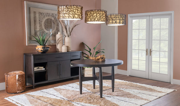 Kingston Round Acacia Wood Dining Table in Minx alternate view