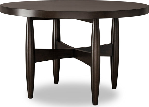 Kingston Round Acacia Wood Dining Table in Minx - View 4