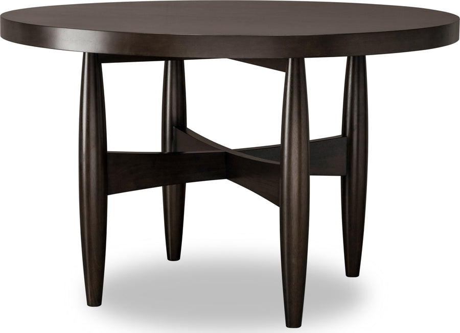 Kingston Round Acacia Wood Dining Table in Minx - View 4