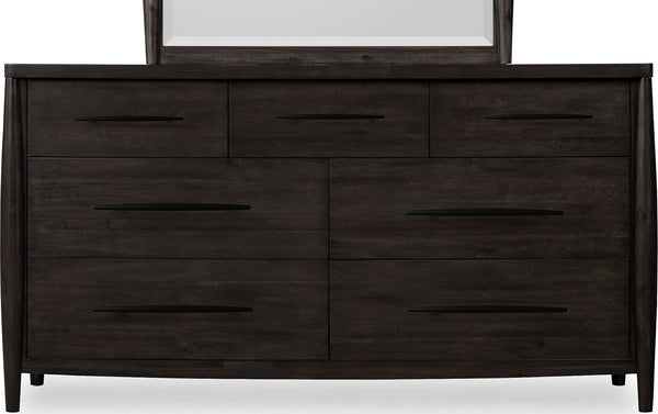 Kingston Seven Drawer Acacia Wood Dresser in Minx - View 3