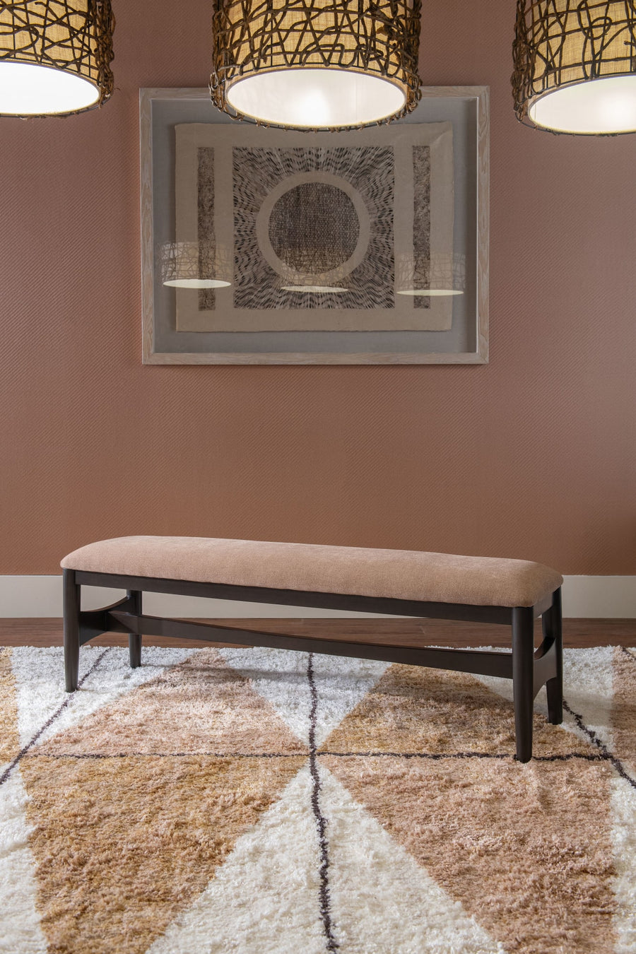 Kingston Upholstered Dining Bench in Minx