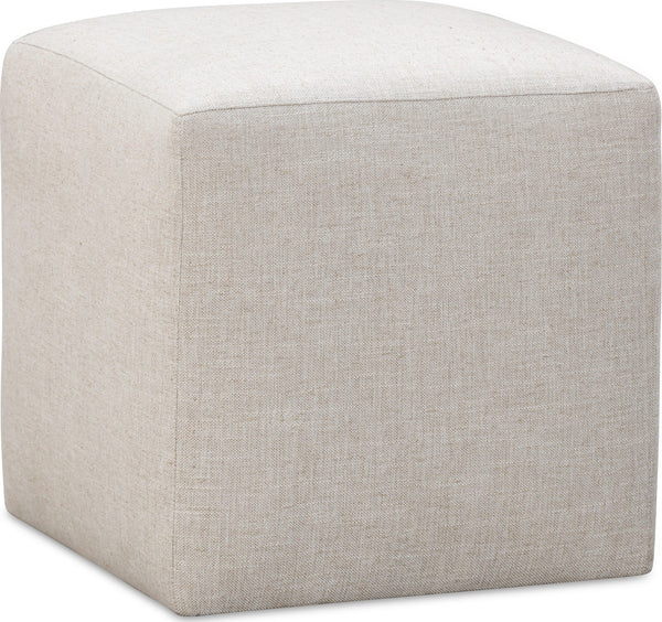 Logan Fully Upholstered Dining Ottoman in Natural Linen alternate view