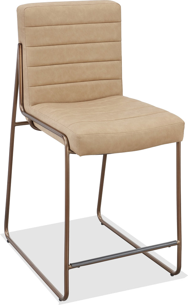 Madison Metal Frame Counter Stool in Honey Synthetic Leather alternate view