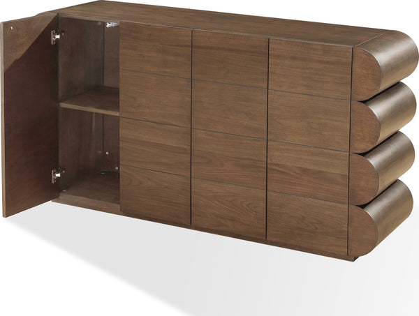 Montclair Four Door Walnut Sideboard in Bistre alternate view