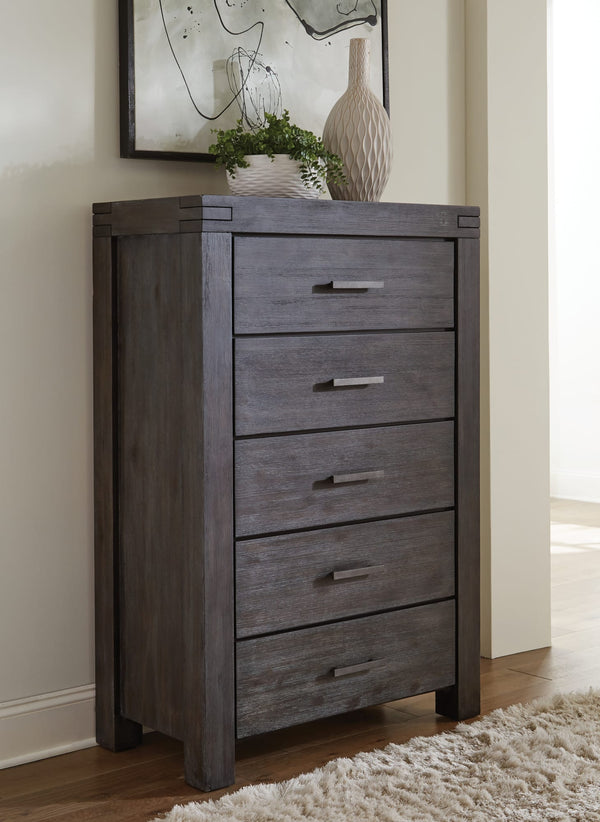 Mayfair Five Drawer Solid Wood Chest in Graphite alternate view