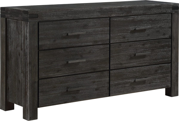 Mayfair Six Drawer Solid Wood Dresser in Graphite alternate view