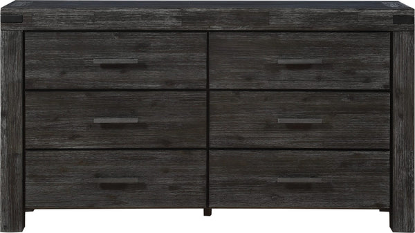 Mayfair Six Drawer Solid Wood Dresser in Graphite