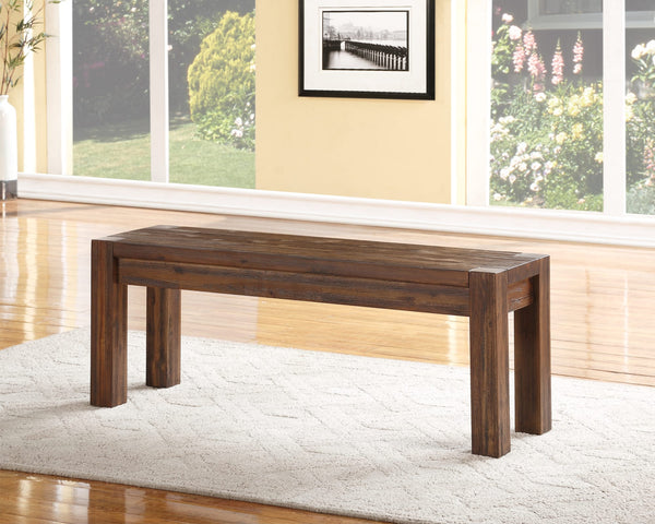 Mayfair Solid Wood Bench in Brick Brown alternate view