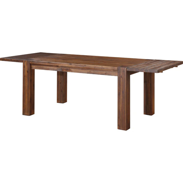 Mayfair Solid Wood Extending Dining Table in Brick Brown