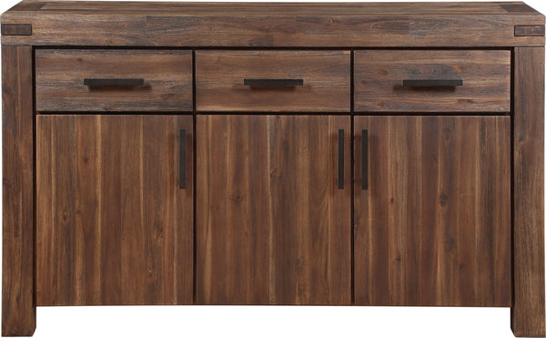 Mayfair Three Drawer Three Door Solid Wood Sideboard in Brick Brown alternate view