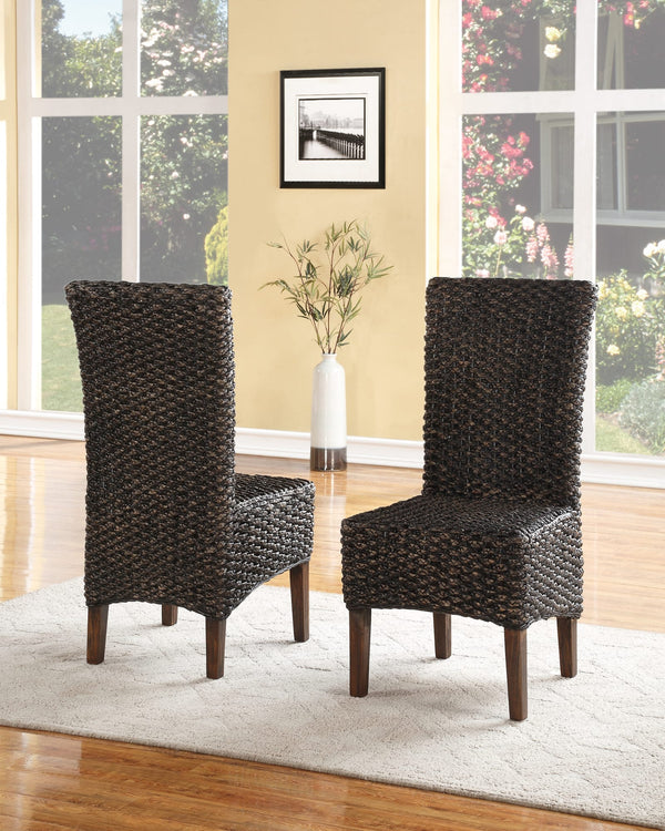Mayfair Wicker Dining Chair in Brick Brown