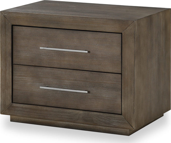 Marlborough Two Drawer Nightstand with USB in Dark Pine alternate view